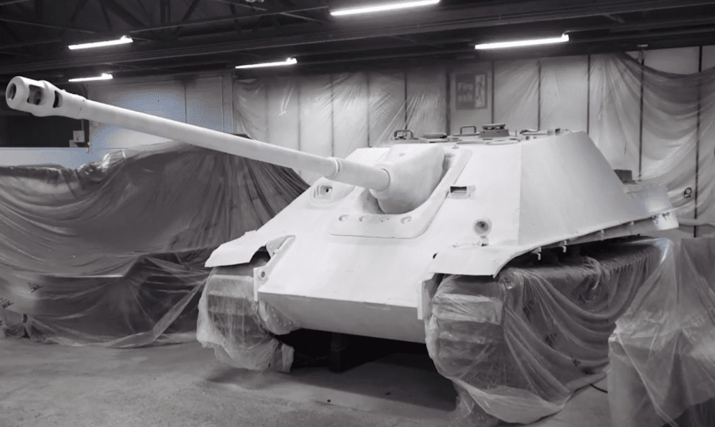 repainting world war two tank